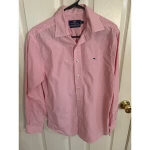 Vineyard Vines Collegiate Shirt Pink‎ Plaid Size XXL